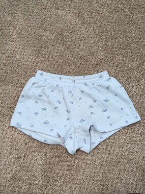 Blue Riot XO Ditsy Floral Print Soft Fleece Pajama Sleep Shorts XS